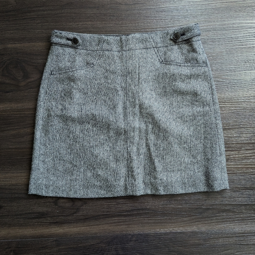 NWT Madewell Mini Skirt Wool Blend Preppy Office 8 Corporate Goth Office Siren